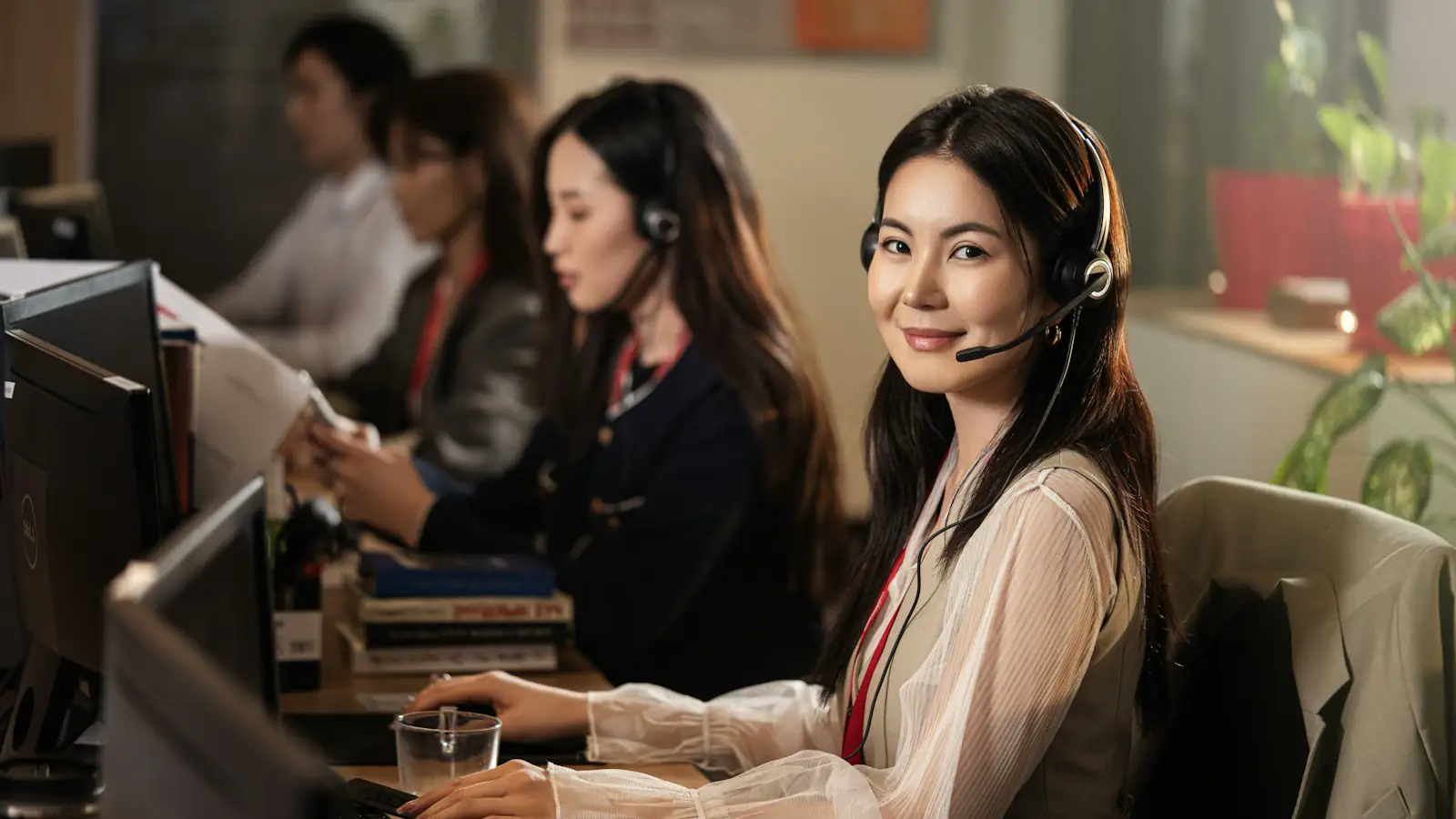 Branch staff on the phone with customers