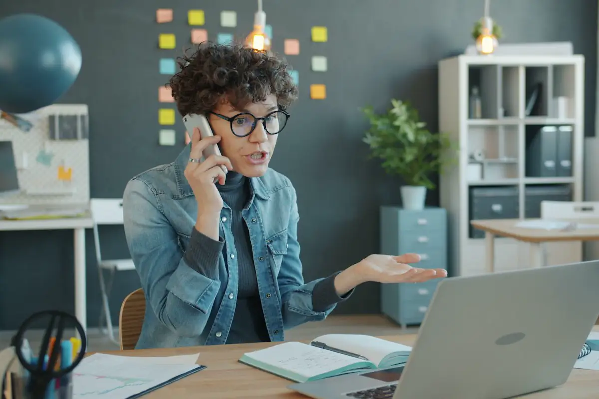 A recruiter on the phone